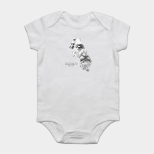 Stoic Philosophy Baby Bodysuit - The soul becomes dyed with the color of its thoughts - Marcus Aurelius the great philosopher emperor by Stoiceveryday